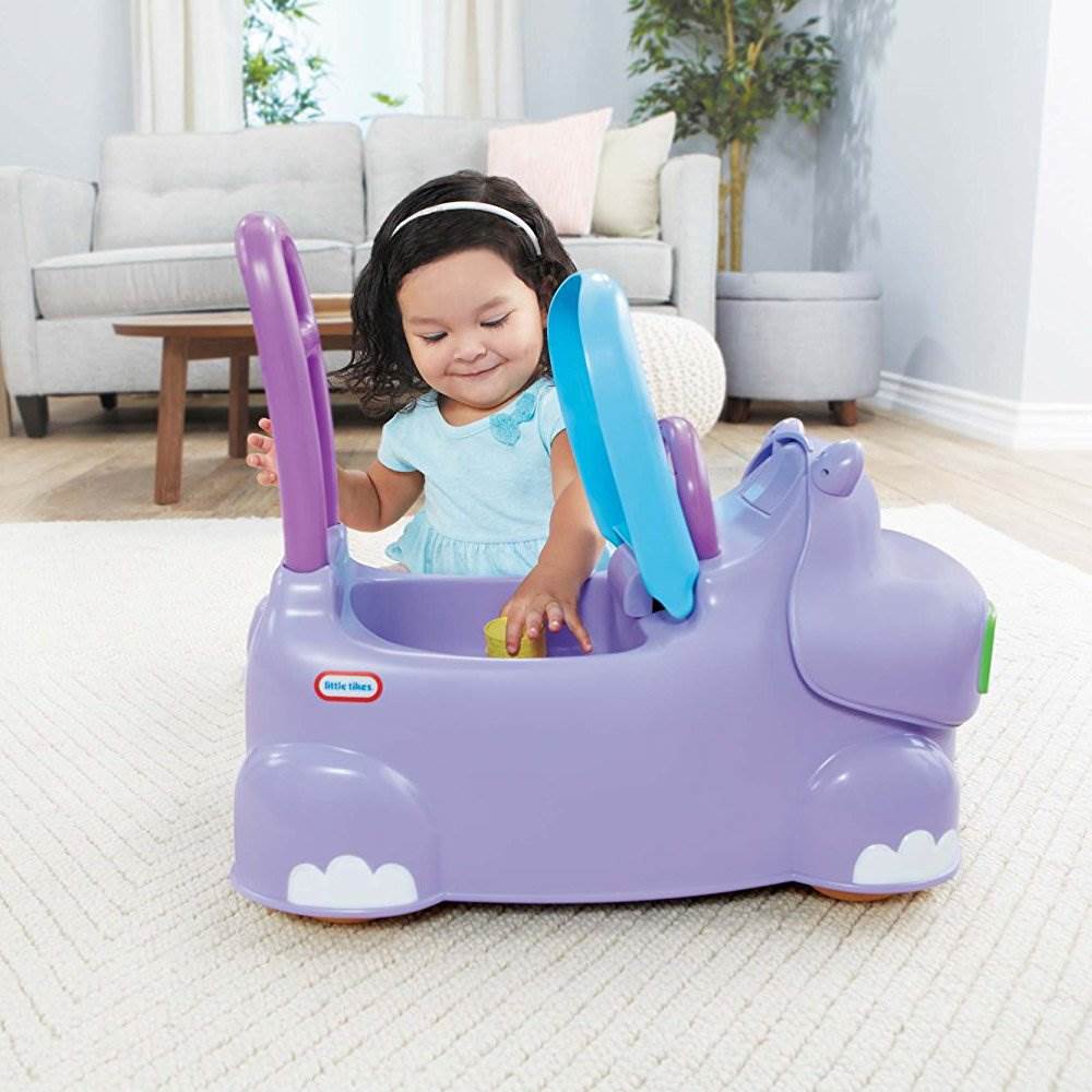 Little Tikes Scoot Around Animals Hippo Toddler Ride On Walker Toy (2 Pack)