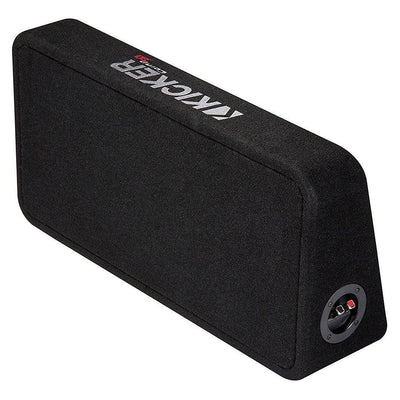 Kicker 1000W Dual 12" 2-Ohm Slim Shallow Subwoofer Sealed Enclosure (2 Pack)
