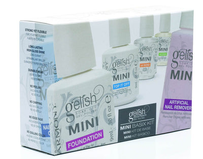 Gelish Complete Basix Gel Nail Polish Starter Kit Package with 6 Pack Polish Set