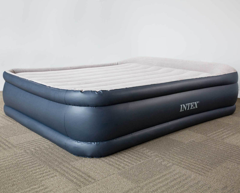 InstaBed Raised Queen Airbed w/ NeverFLAT Air Pump & Deluxe Pillow Rest Airbed
