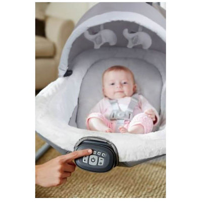 Graco Oasis Infant Baby Soothe Surround 6-Speed Removable Swing Rocker (2 Pack)