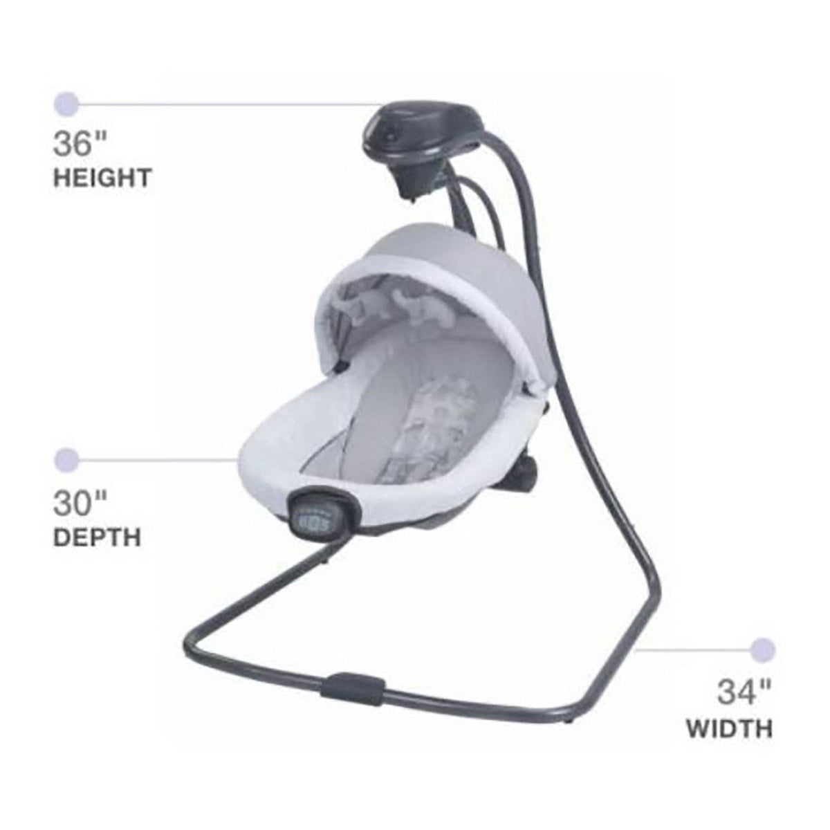 Graco Oasis Infant Baby Soothe Surround 6-Speed Removable Swing Rocker (2 Pack)