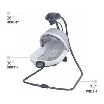 Graco Oasis Infant Baby Soothe Surround 6-Speed Removable Swing Rocker (2 Pack)
