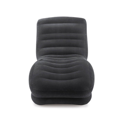 Intex Couch Sectional Sofa w/ Cupholders, Gray + Contoured Mega Lounge Chair