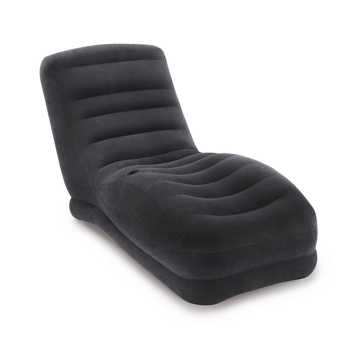 Intex Couch Sectional Sofa w/ Cupholders, Gray + Contoured Mega Lounge Chair