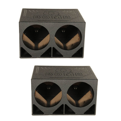 Q Power QBOMB12TB Dual 12-Inch Triangle Ported Subwoofer Box Enclosure (2 Pack) - VMInnovations