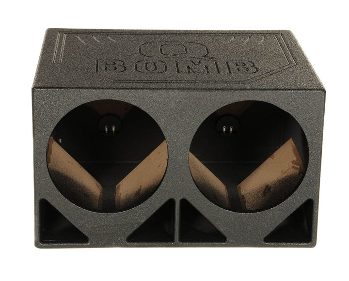 Q Power QBOMB12TB Dual 12-Inch Triangle Ported Subwoofer Box Enclosure (2 Pack)