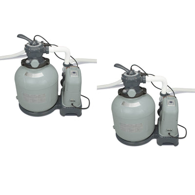 Intex Krystal Clear 2650 GPH Saltwater System & Sand Filter Pump  (2 Pack)