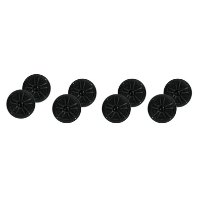 BOSS MR6B 6.5 Inch Dual Cone Black Marine Audio Speakers 180 Watt (8 Speakers) - VMInnovations