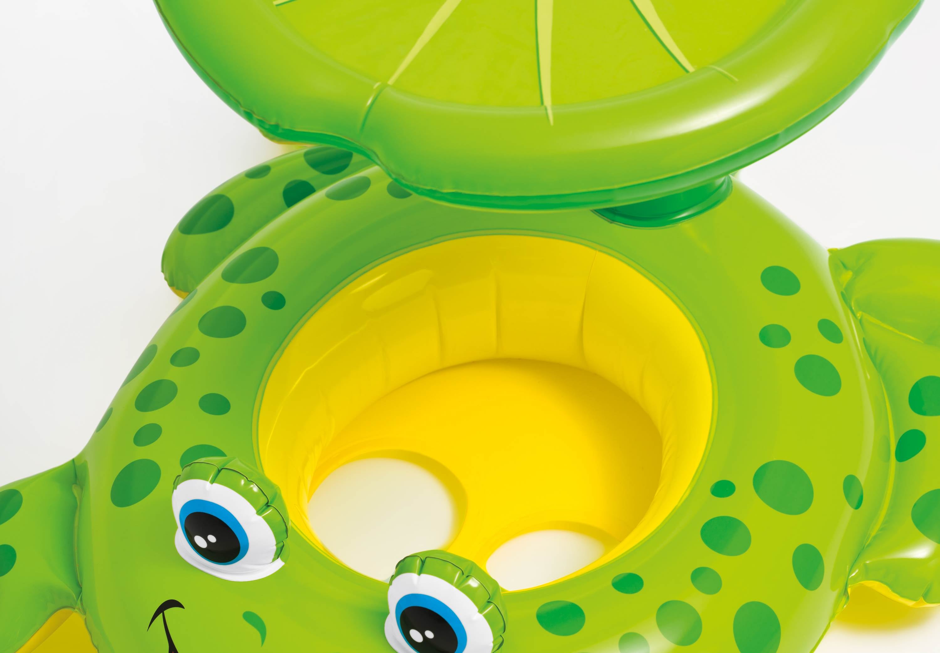 Intex Froggy Friend Shaded Canopy Baby Kiddie Pool Floating Water Raft (2 Pack)