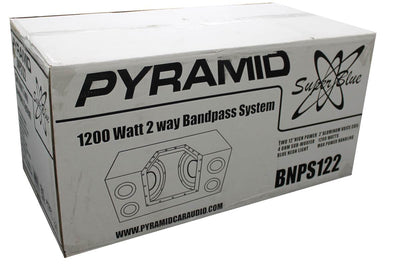 Pyramid 12" 1200W Car Audio Subwoofer Bandpass Enclosure Box & Amp w/ MOSFET