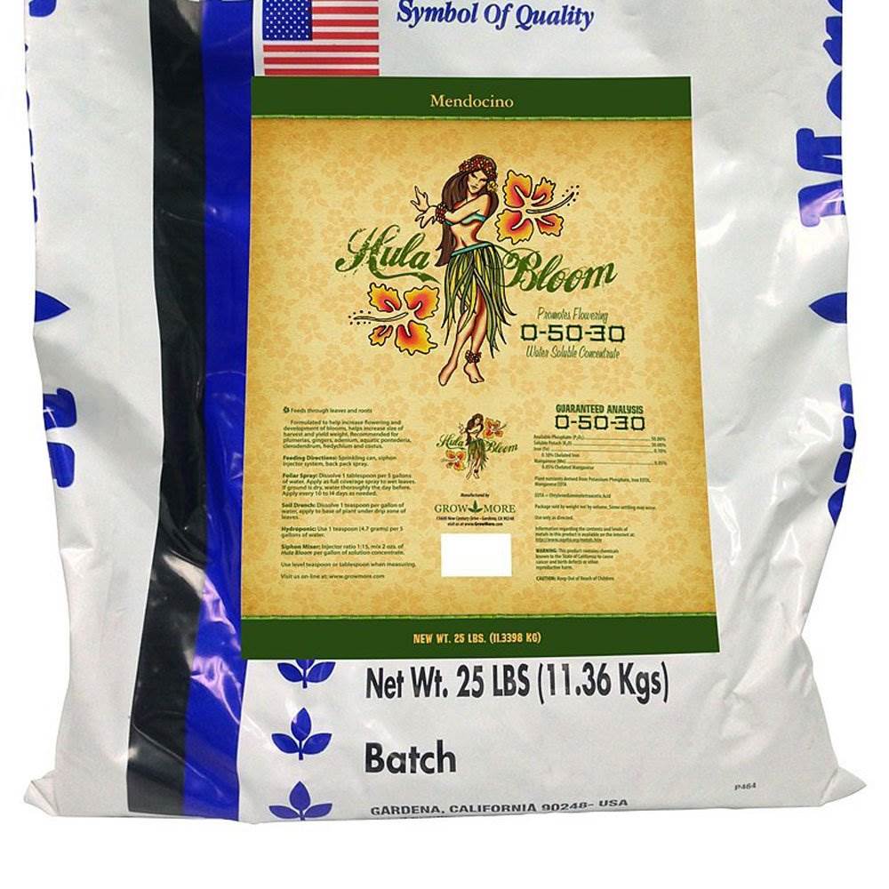 Grow More Hula Bloom Soluble Concentrated Plant Fertilizer, 25 Pounds (2 Pack)