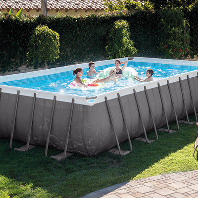Intex 24' x 12' x 4.3' Ultra Frame Above Ground Swimming Pool & Sand Pump (2 Pk)
