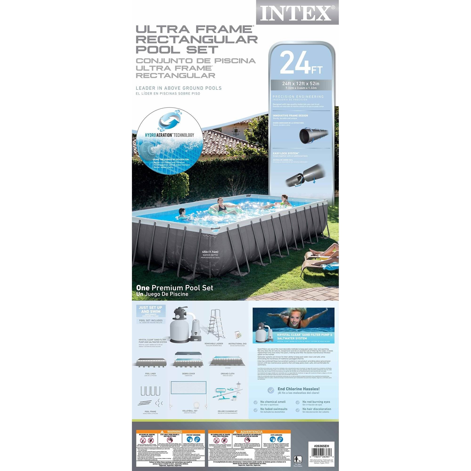 Intex 24' x 12' x 4.3' Ultra Frame Above Ground Swimming Pool & Sand Pump (2 Pk)