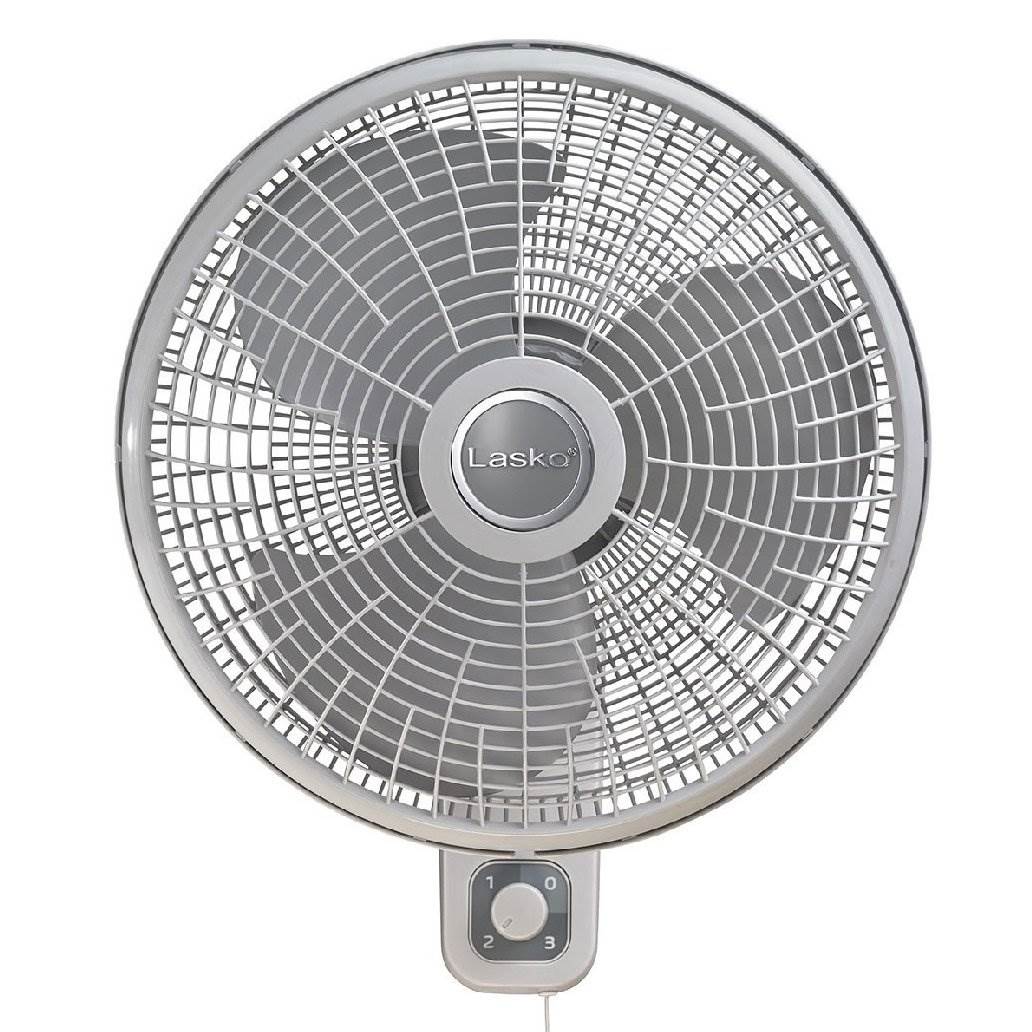 Lasko M16900 16 In. 3 Speed Oscillating Cooling Wall Mount Fan, Gray (3 Pack)