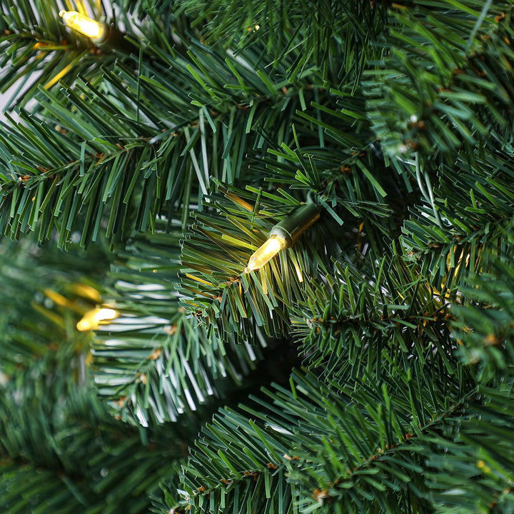 Home Heritage 7ft Pre-Lit LED Artificial Half Christmas Tree with Stand (2 Pack)