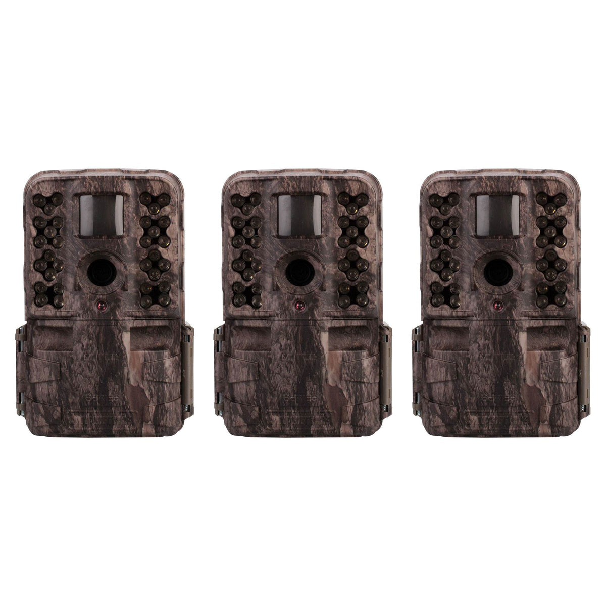 Moultrie M-50i 20MP No Glow Invisible Infrared Game Trail Camera, Camo (3 Pack)