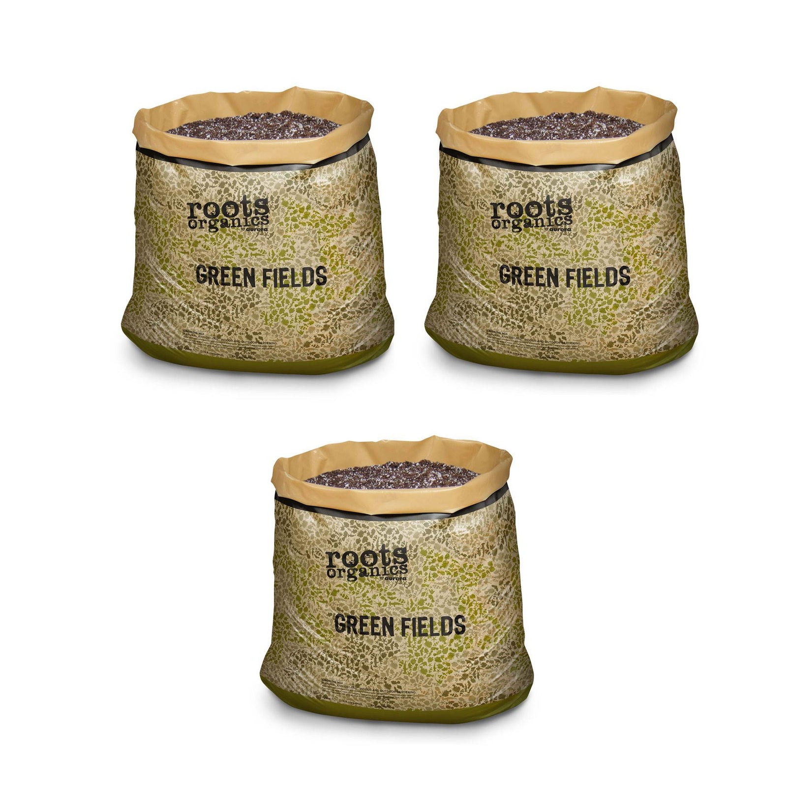 Roots Organics ROGF Green Fields Hydroponic Garden Potting Soil, 10 Gal, 3 Pack - VMInnovations