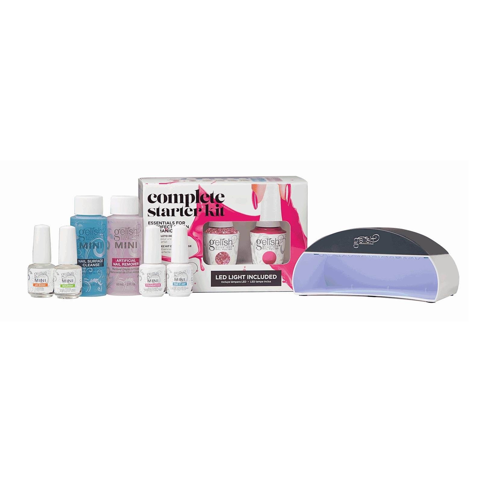 Gelish Complete Starter LED Gel Nail Polish Kit & Fearless and Fun Kung Fu Flair