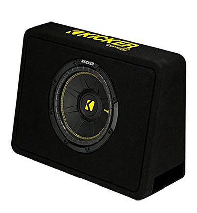 Kicker 10" Vented Subwoofer Enclosure (2 Pack) & 1500W Amp (2 Pack) & Wire Kits