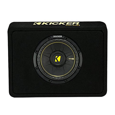 Kicker 10" Vented Subwoofer Enclosure (2 Pack) & 1500W Amp (2 Pack) & Wire Kits