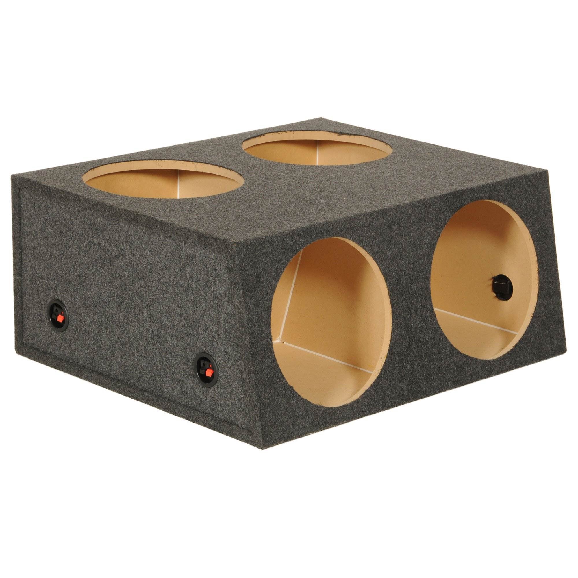 Q Power 4 Hole 12" Sealed Divided Subwoofer Box & 12" 1800W Subwoofer (4 Pack) - VMInnovations
