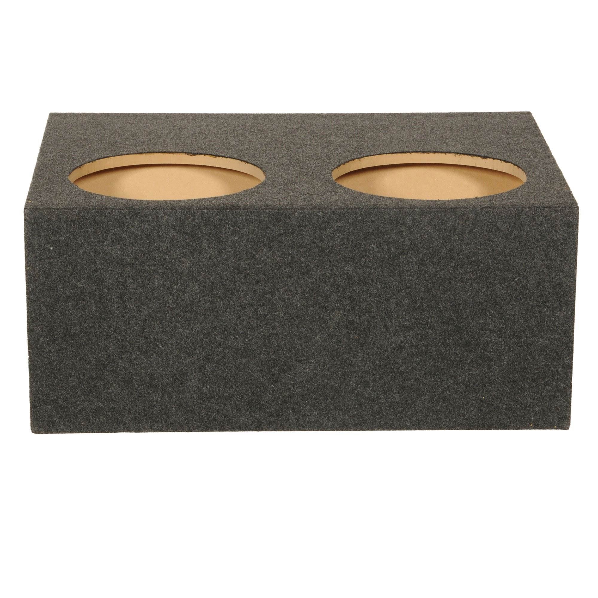 Q Power 4 Hole 12" Sealed Divided Subwoofer Box & 12" 1800W Subwoofer (4 Pack) - VMInnovations