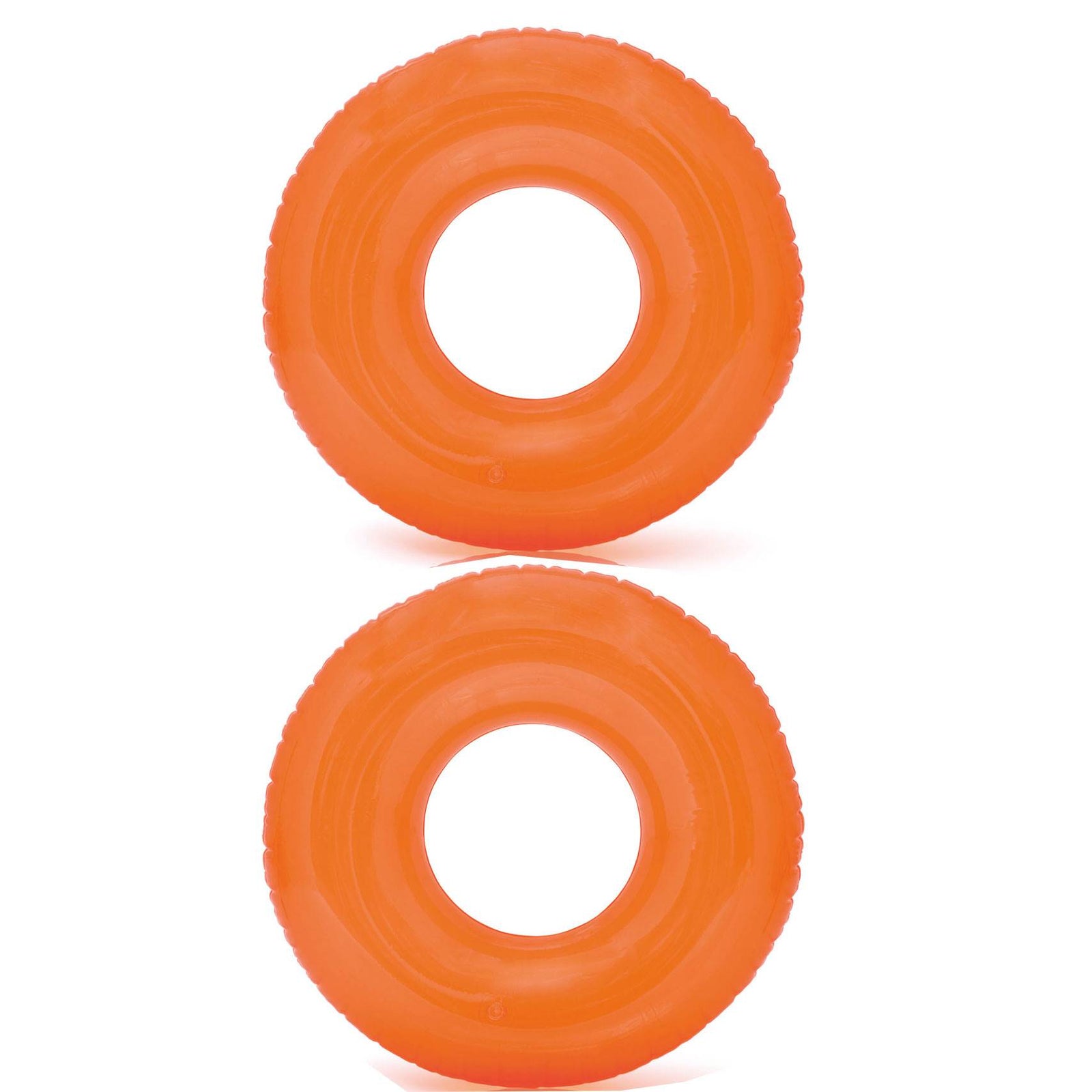 Intex 59260EP Colorful Transparent Inflatable Swimming Pool Tube Raft (2 Pack) - VMInnovations