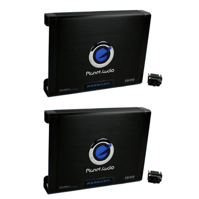 Planet Audio AC1600.4 1600W 4 Channel Car Amplifier Power Amp & Remote (2 Pack)