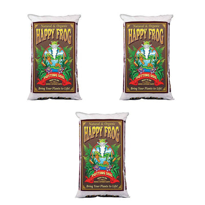 FoxFarm Happy Frog Nutrient Rich Rapid Growth Potting Soil, 2 Cu Feet (3 Pack) - VMInnovations