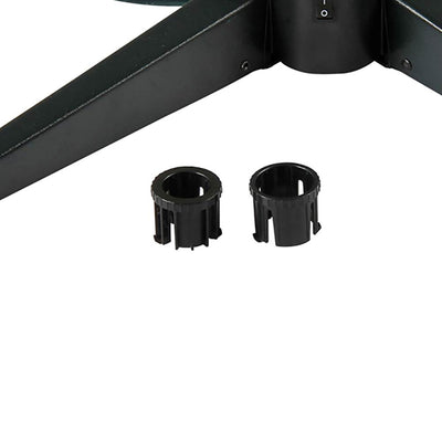 Home Heritage Metal Rotating & Powered Christmas Tree Stand w/ Adaptors (2 Pack) - VMInnovations