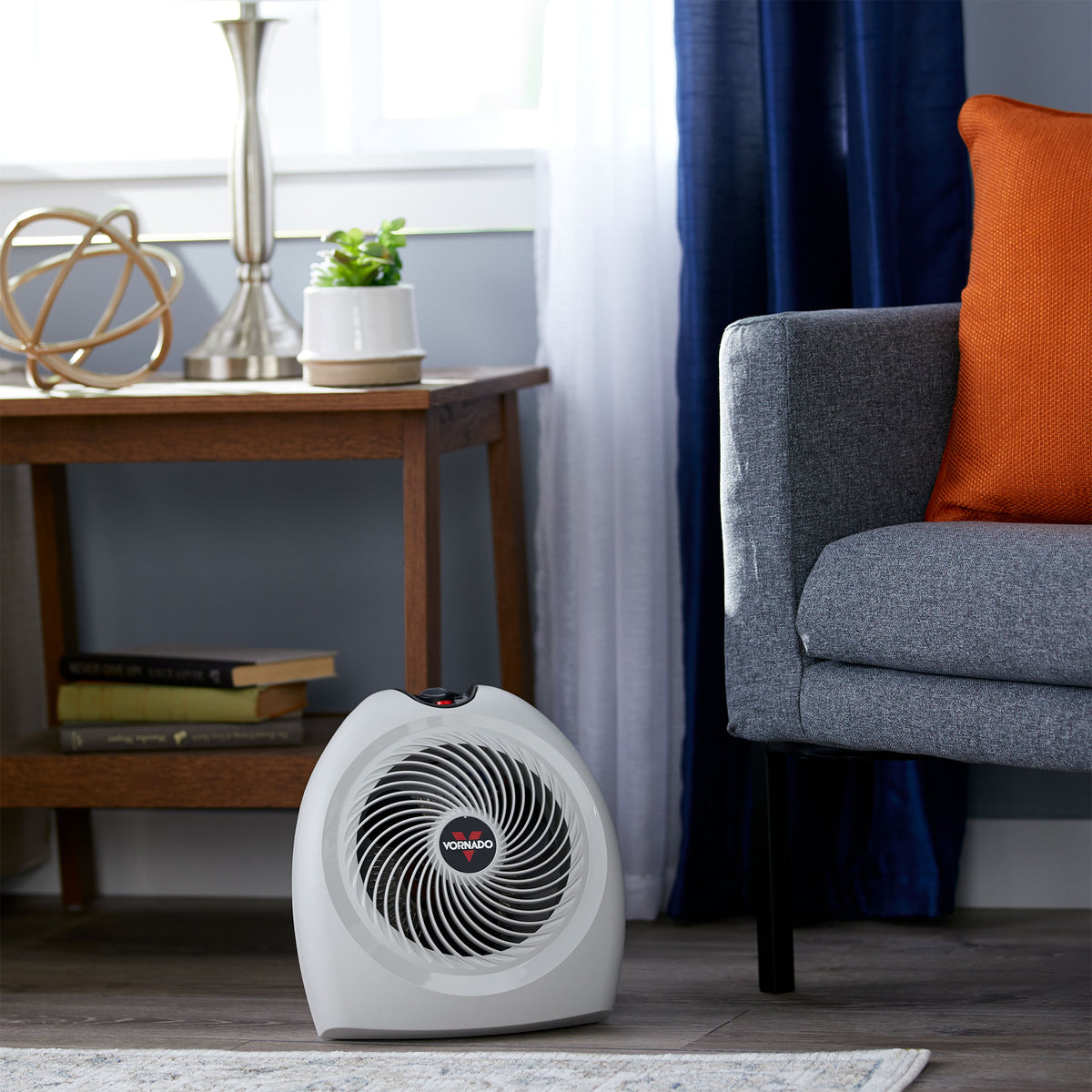 Vornado 1500 Watt Whole Room Vortex Portable Space Heater, White (Open Box)