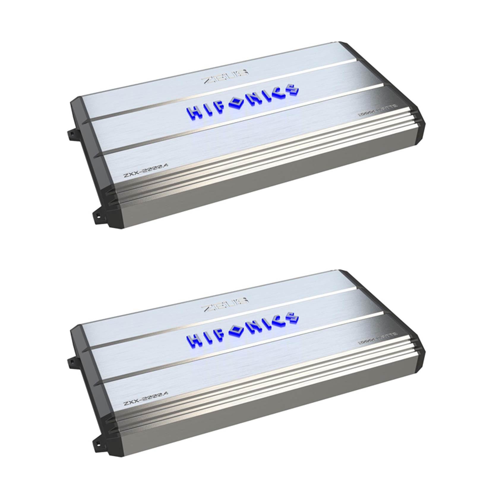 Hifonics Watt 4 Channel Class A/B Bridgeable Car Amp Amplifier (2 Pack)