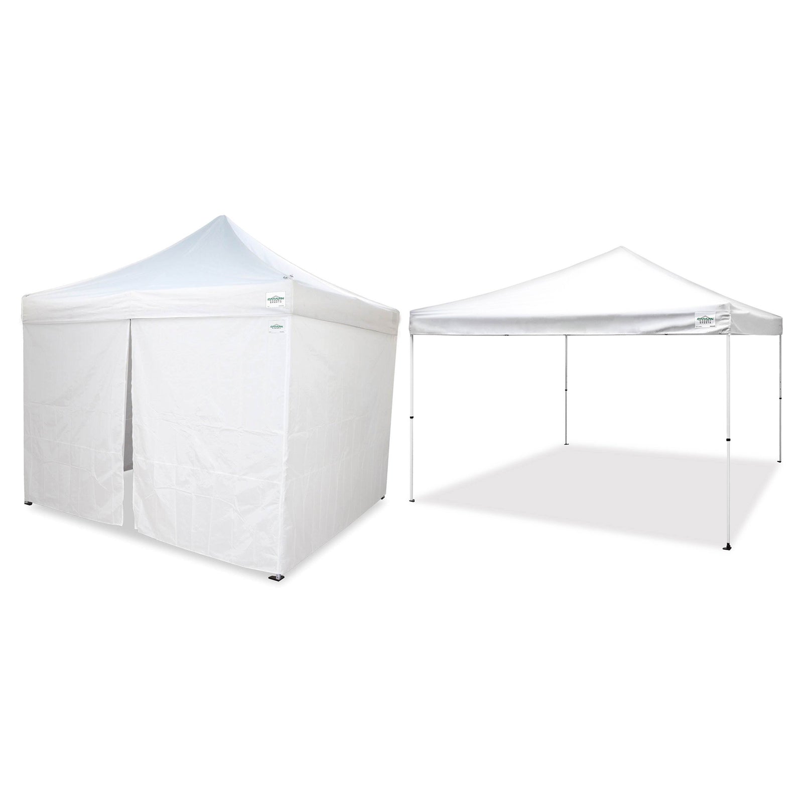 Caravan Canopy Pro 2 12 x 12 Foot Straight Leg Instant Canopy & Sidewalls, White - VMInnovations