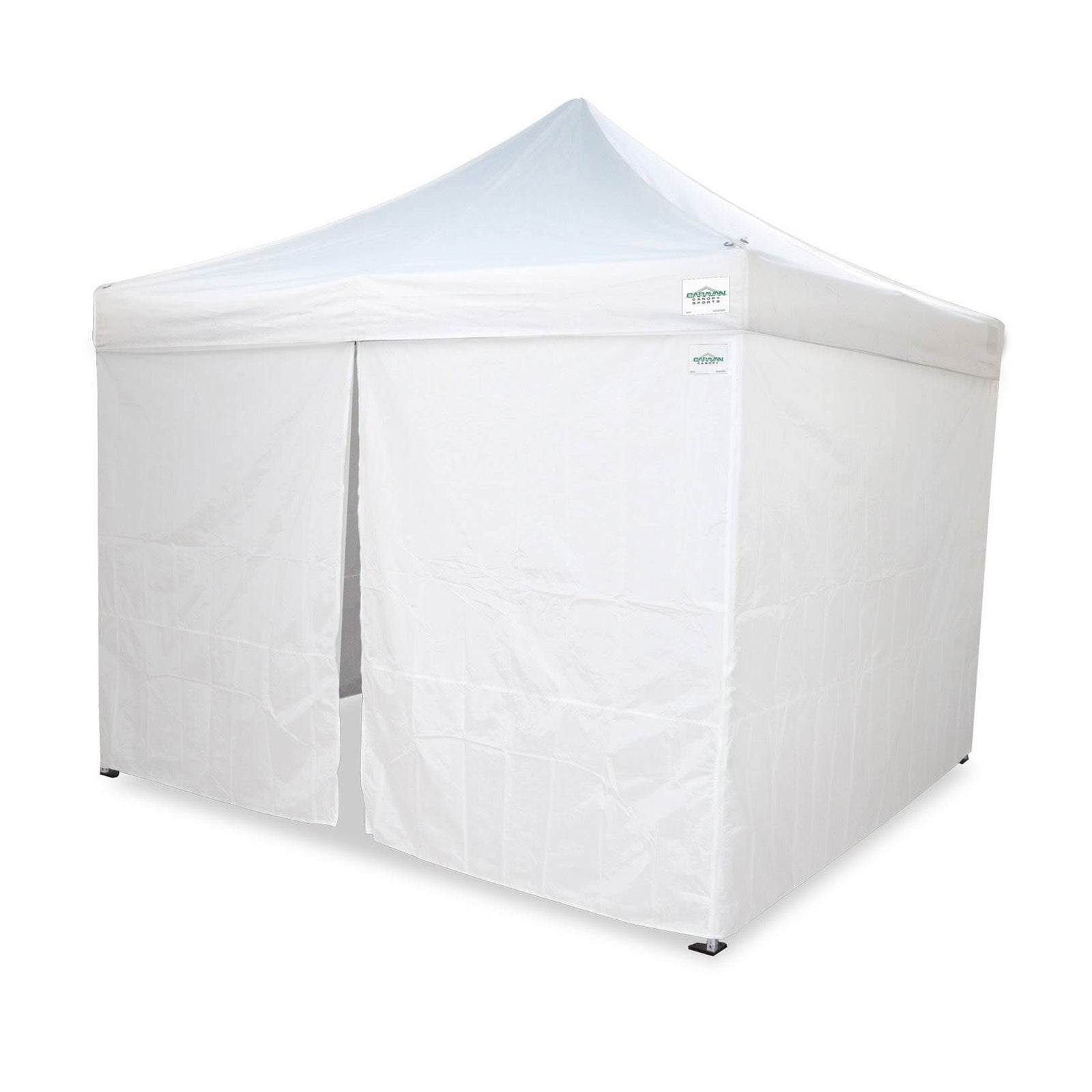 Caravan Canopy Pro 2 12 x 12 Foot Straight Leg Instant Canopy & Sidewalls, White - VMInnovations