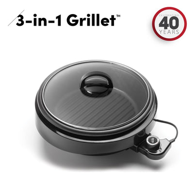 Aroma ASP 137B Grill Steamer Slow Cooker Nonstick 3 in 1 Grillet (Open Box)