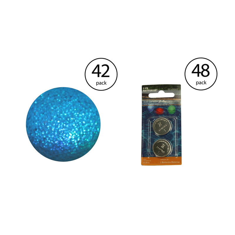 Good Times Lithium 3V Batteries (48 Pack) & Color Changing Globe Light (42 Pack)