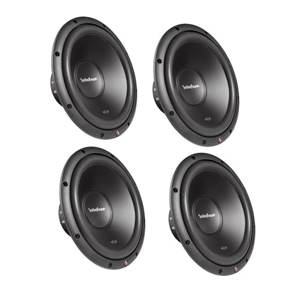 Rockford Fosgate R2D2-12 12" 500W 2-Ohm Car Audio Power Subwoofer Sub (4 Pack)