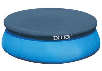 Intex Inflatable Easy Set Above Ground Round Swimming Pool Set with 15' Cover
