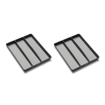 MadeSmart Large Kitchen 3 Compartment Utensil Tray Drawer Organizer (2 Pack)