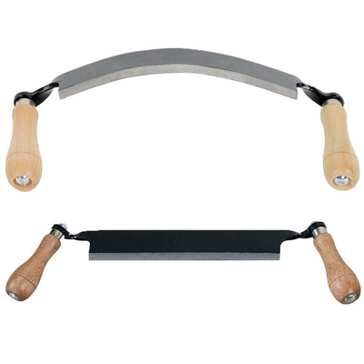 Timber Tuff 10" Curved Blade Draw Shave & 8" Straight Blade Draw Shave Tool - VMInnovations