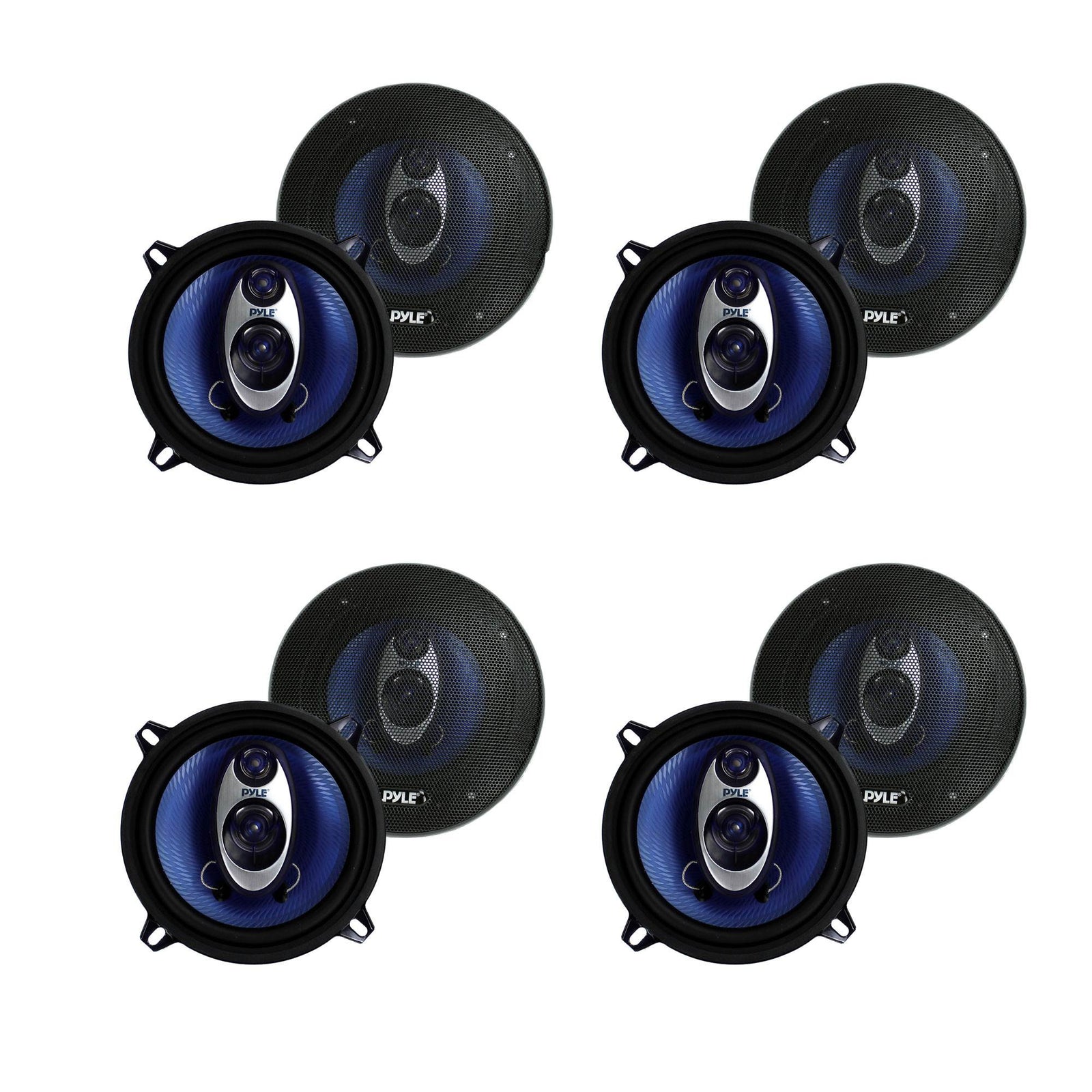 Pyle PL53BL 5.25" 200W Car Audio Triaxial Speakers Stereo Blue PAIR (4 Pack) - VMInnovations