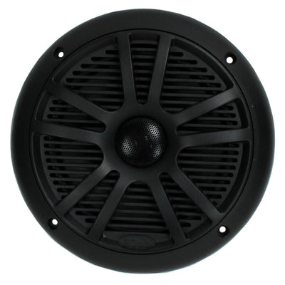 BOSS Audio MR6B 6.5" 180W Dual Cone Marine Full Range Speakers, Black (12 Pack)
