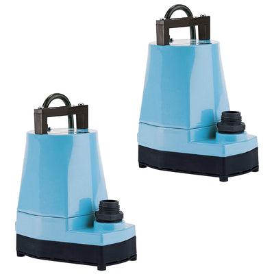Little Giant 5 MSP 1/6 HP 1200 GPH Submersible or Inline Utility Pump (2 Pack)