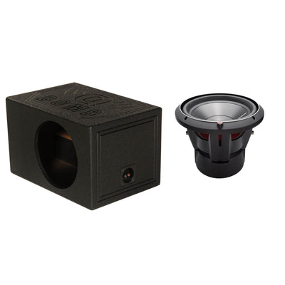 Q-POWER Single 12" Sub Box Enclosure & ROCKFORD FOSGATE 12" 1200 Watt Subwoofer