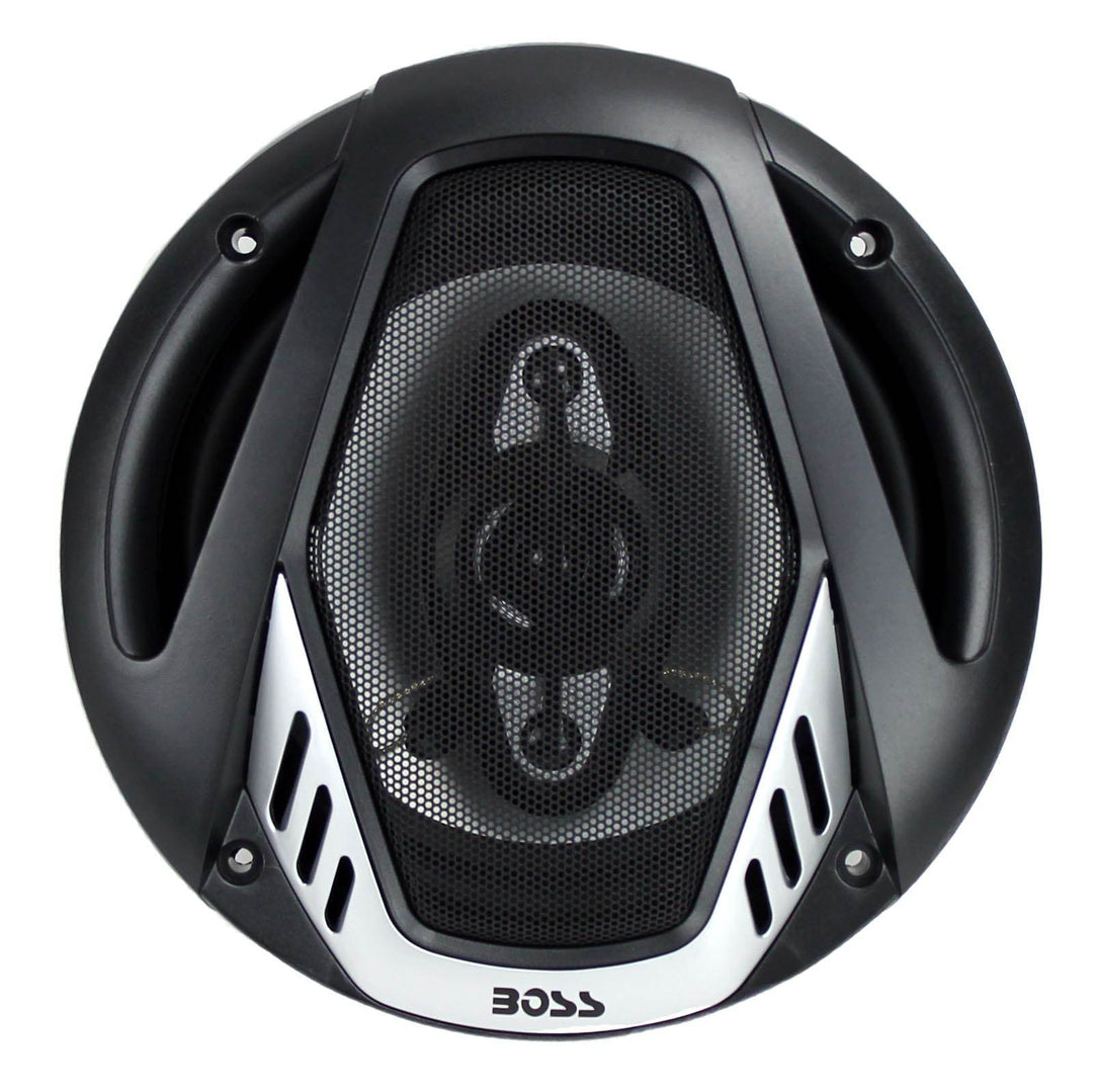 BOSS NX654 6.5" 400W 4-Way Car Audio Coaxial Speakers Stereo, Black (6 Speakers)