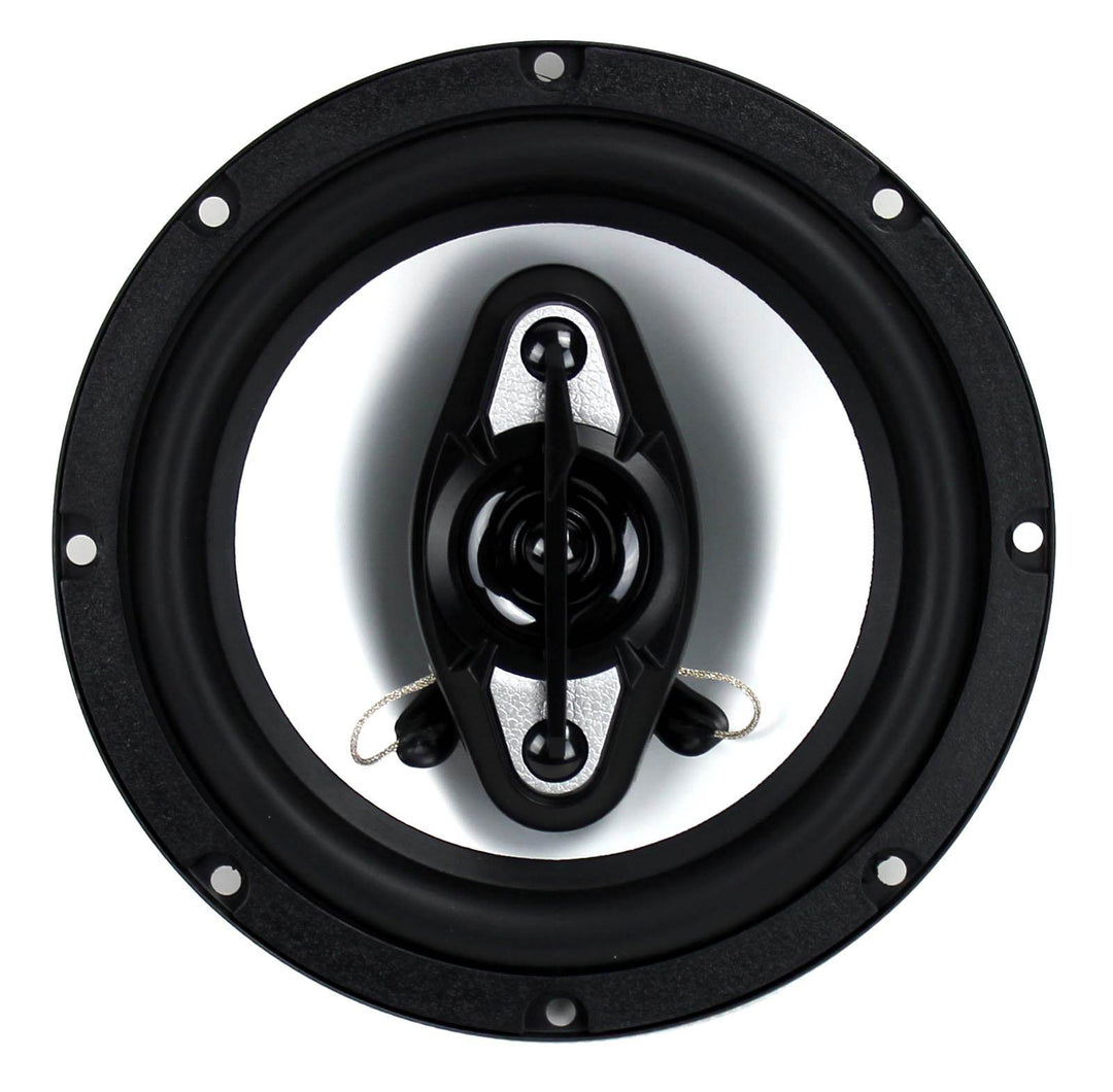 BOSS NX654 6.5" 400W 4-Way Car Audio Coaxial Speakers Stereo, Black (6 Speakers)