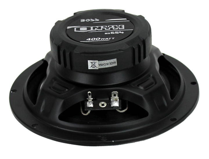 BOSS NX654 6.5" 400W 4-Way Car Audio Coaxial Speakers Stereo, Black (6 Speakers)