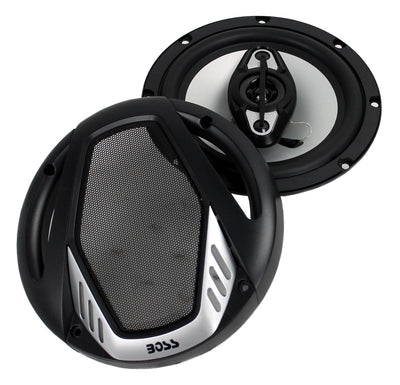 BOSS NX654 6.5" 400W 4-Way Car Audio Coaxial Speakers Stereo, Black (8 Speakers)