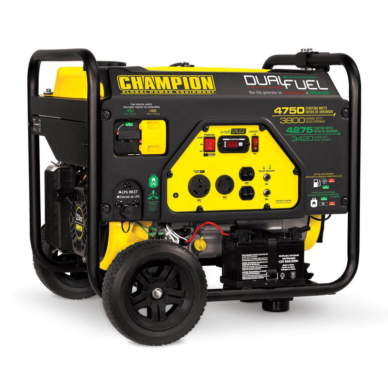 Champion 3800 Watt Portable Electric Start RV Ready Dual Fuel Generator (2 Pack)
